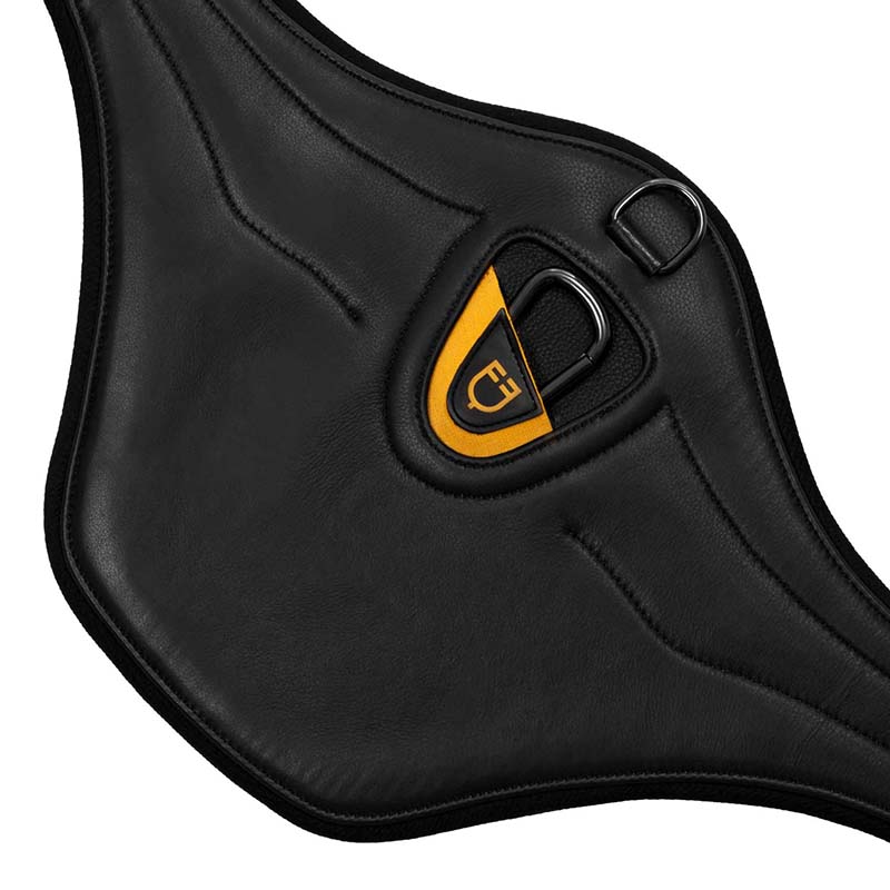 Equestro leather jumping girth with stud guard - 2889