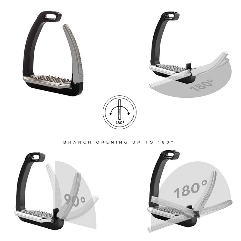 Acavallo rel-x 180 stirrups with full opening - 3168