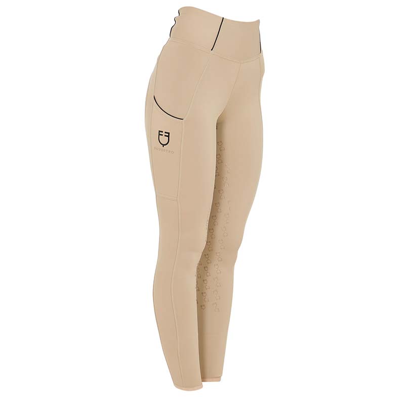 Ladies leggings equestro grip full seat high waist - 3577