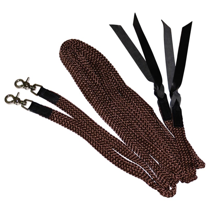 Western cotton reins with hooks