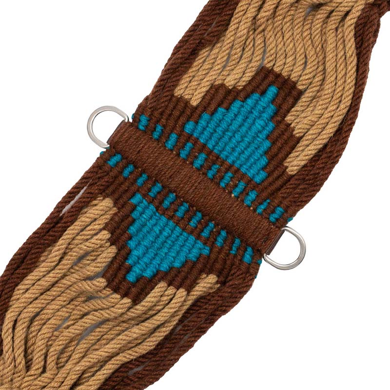 Pool’s western mohair girth w/strings and leather reinforcements - 5023