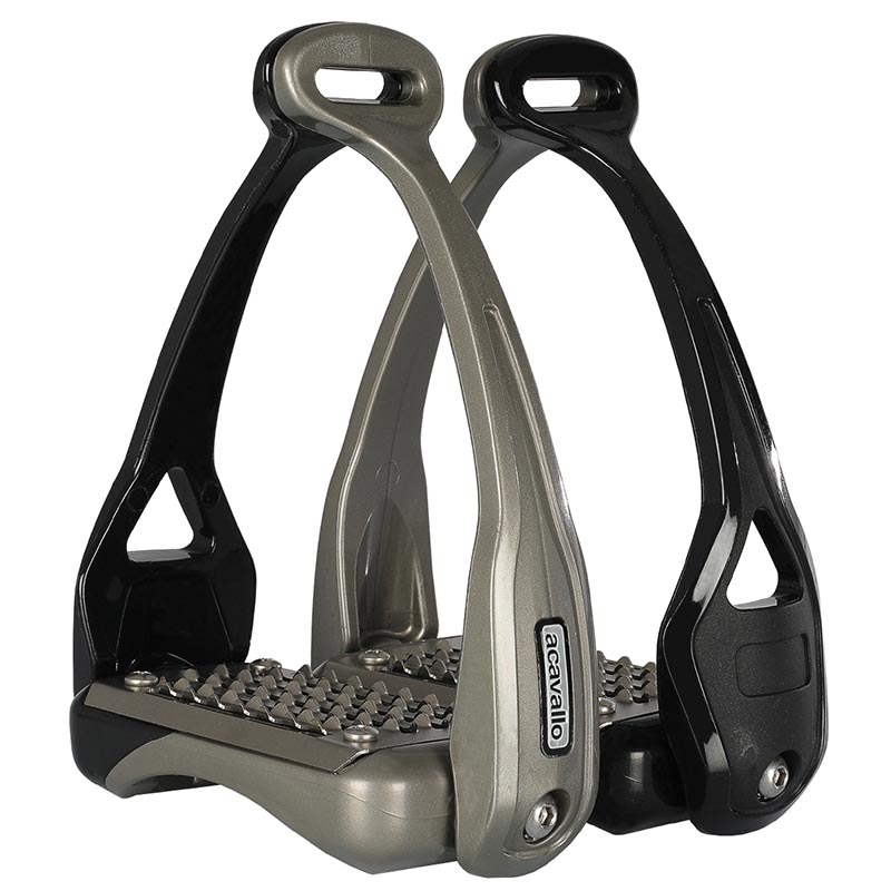Riding stirrups acavallo model opera with flag