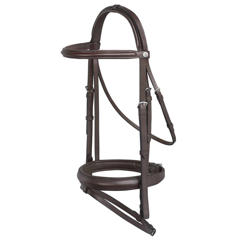 Prestige triple raised leather bridle e38