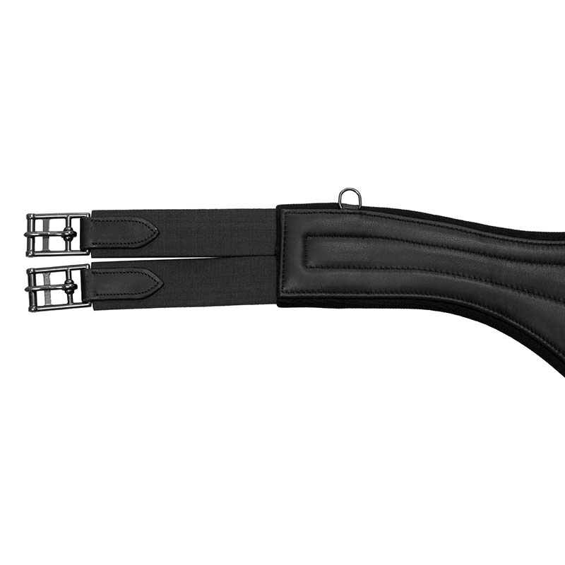 Equestro leather jumping girth with stud guard - 2889
